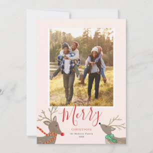 Reindeer Games Holiday Photo Card Feestdagenkaart