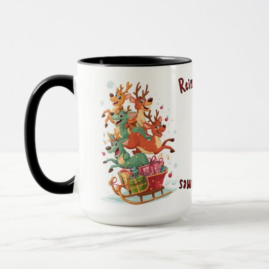 Reindeer Games Mug - Holiday Gift (Gauche)