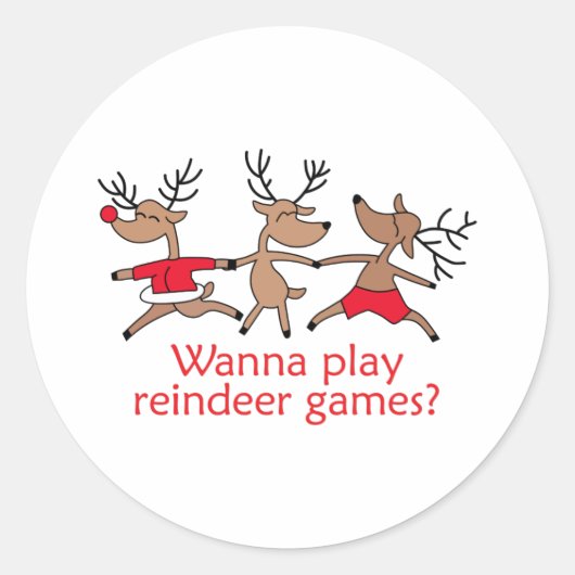 REINDEER GAMES RONDE STICKER (Voorkant)