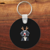 Reindeer Great Dane Christmas Great Dane Dog Mom D Sleutelhanger (Voorkant)