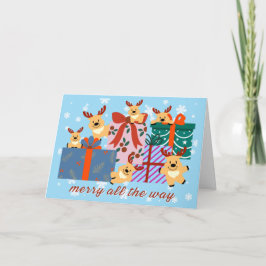 Reindeer Have Arrived Holiday Greeting Card Feestdagen Kaart