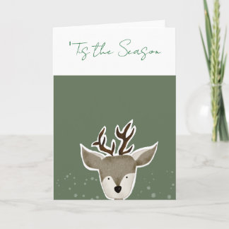 Reindeer Holiday Card Bedankkaart