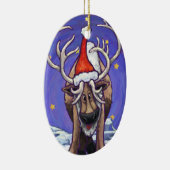 Reindeer Holiday Keramisch Ornament (Rechts)