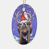 Reindeer Holiday Keramisch Ornament (Links)