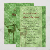 Reindeer Holiday Mariage d'hiver Invitation (Devant / Derrière)