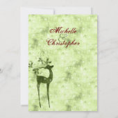 Reindeer Holiday Mariage d'hiver Invitation (Dos)