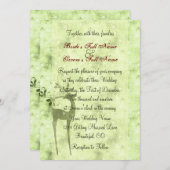 Reindeer Holiday Mariage d'hiver Invitation (Devant / Derrière)
