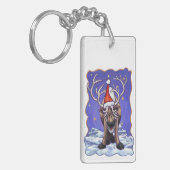 Reindeer Holiday Sleutelhanger (Voorkant Links)