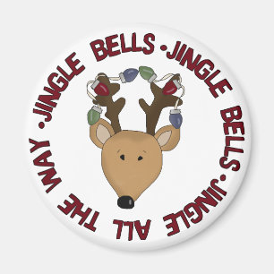 Reindeer Jingle Bells Tshirts en Gifts Magneet