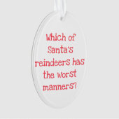 Reindeer Joke Christmas Acrylic Ornament (devant)