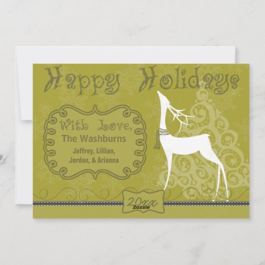 Reindeer Joy Carte photo de vacances (Dos)