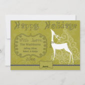 Reindeer Joy Carte photo de vacances (Dos)