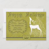 Reindeer Joy Holiday Fotokaart Feestdagenkaart (Achterkant)