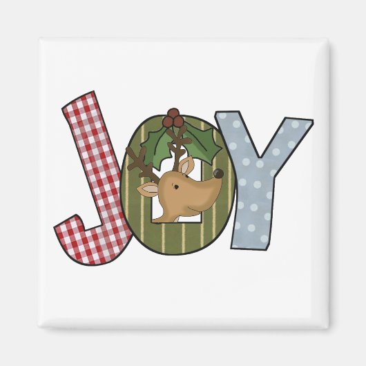 Reindeer Joy Holiday Tshirts en giften Magneet (Voorkant)