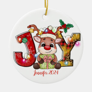 Reindeer JOY keramische keramische versiering Keramisch Ornament