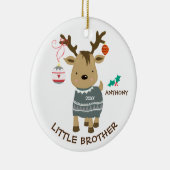 Reindeer Little Brother Kerstversier Keramisch Ornament (Rechts)