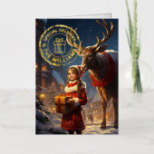 Reindeer Livraison spéciale Pile Carte de Noël (Recto)