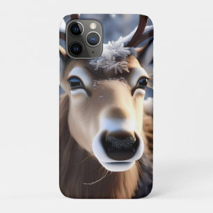Reindeer Magic: Close-up van de loyale metgezel va iPhone 11 Pro Hoesje
