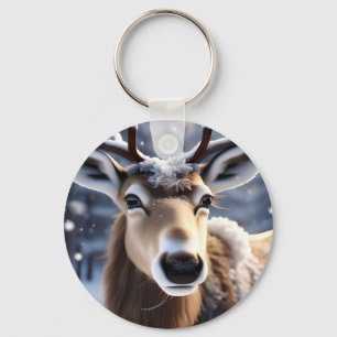 Reindeer Magic: Close-up van de loyale metgezel va Sleutelhanger