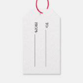 Reindeer Merry Kerstmis Holly Wreath Cadeaulabel (Achterkant)