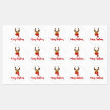 Reindeer Merry Kerstmis - JOY Gift Labels