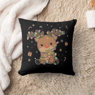 Reindeer Merry Winter Animals Deer Kussen