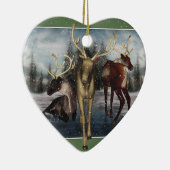 Reindeer Merry Yule - Gepersonaliseerd Ornament va (Rechts)