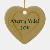 Reindeer Merry Yule - Gepersonaliseerd Ornament va (Achterkant)
