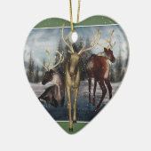 Reindeer Merry Yule - Gepersonaliseerd Ornament va (Links)
