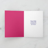 Reindeer Moon Carte de Noël Abstraite rétro (Intérieur)