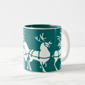 Reindeer Mug Coffee Coupe Festive de Noël Décembre (Devant droit)
