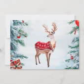 Reindeer Noël Fête Invitation (Dos)