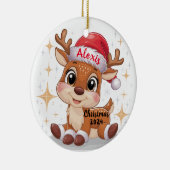Reindeer Ornement de Noël personnalisé (Droite)