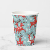 Reindeer Papieren Bekers (Achterkant)