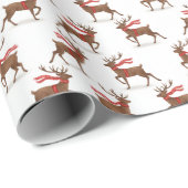 Reindeer Parade Christmas Wrapping Paper Cadeaupapier (Rol Hoek)
