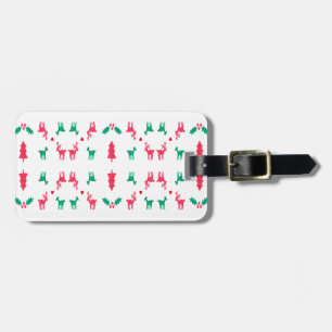REINDEER PATTERN BAGAGELABEL