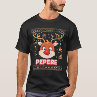 Reindeer Pepere Face Merry Kerstkerstkerstkerstman T-shirt