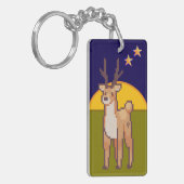 Reindeer, Pixelart, Pixel Art  Sleutelhanger (Voorkant Links)