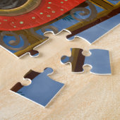 Reindeer Pulling Santa Claus Sleigh | Kerstmis Legpuzzel (Zijkant)