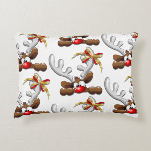 Reindeer Puzzled Funny Kerstpersonage Accent Kussen
