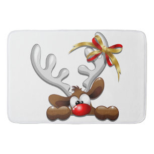 Reindeer Puzzled Funny Kerstpersonage Badmat