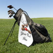 Reindeer Puzzled Funny Kerstpersonage Golfhanddoek (Groen)