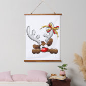 Reindeer Puzzled Funny Kerstpersonage Hangend Wandkleed (Slaapkamer)