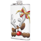 Reindeer Puzzled Funny Kerstpersonage Heupfles (Links)