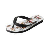 Reindeer Puzzled Funny Kerstpersonage Kinder Teenslippers (Schuin)