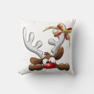 Reindeer Puzzled Funny Kerstpersonage Kussen