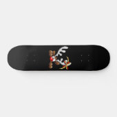 Reindeer Puzzled Funny Kerstpersonage Skateboard (Horizontaal)