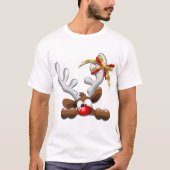 Reindeer Puzzled Funny Kerstpersonage T-shirt (Voorkant)