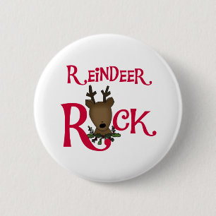 Reindeer Rock Ronde Button 5,7 Cm