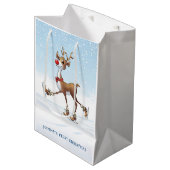 Reindeer Rudolph Baby First Christmas Cadeau Sac (Devant Angle)
